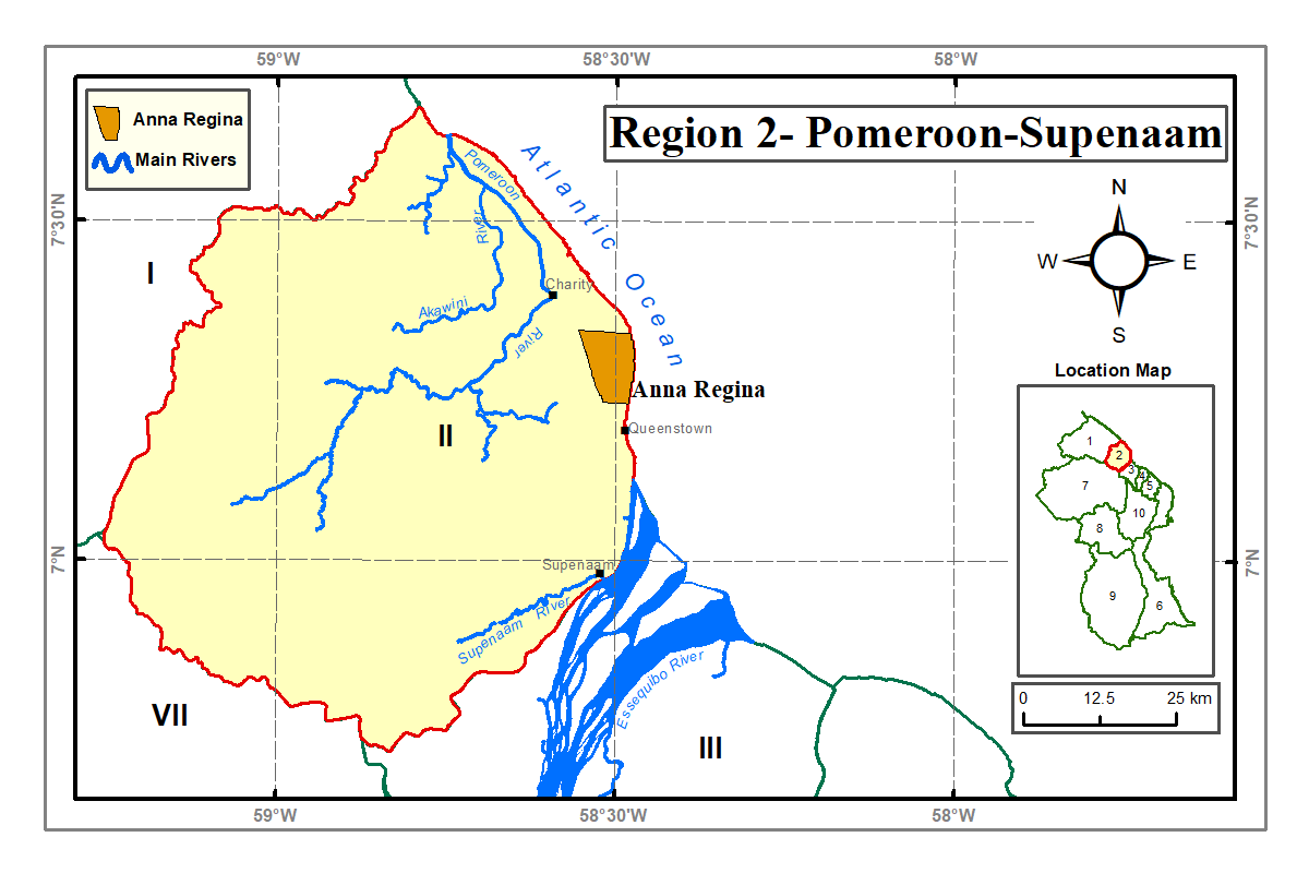 Map and fact sheet of Region 2