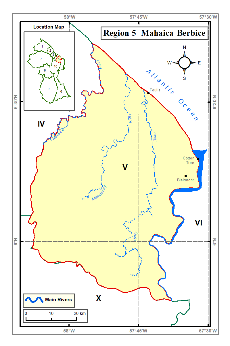 Map and fact sheet of Region 5