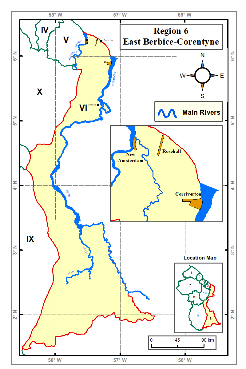 Map and fact sheet of Region 6