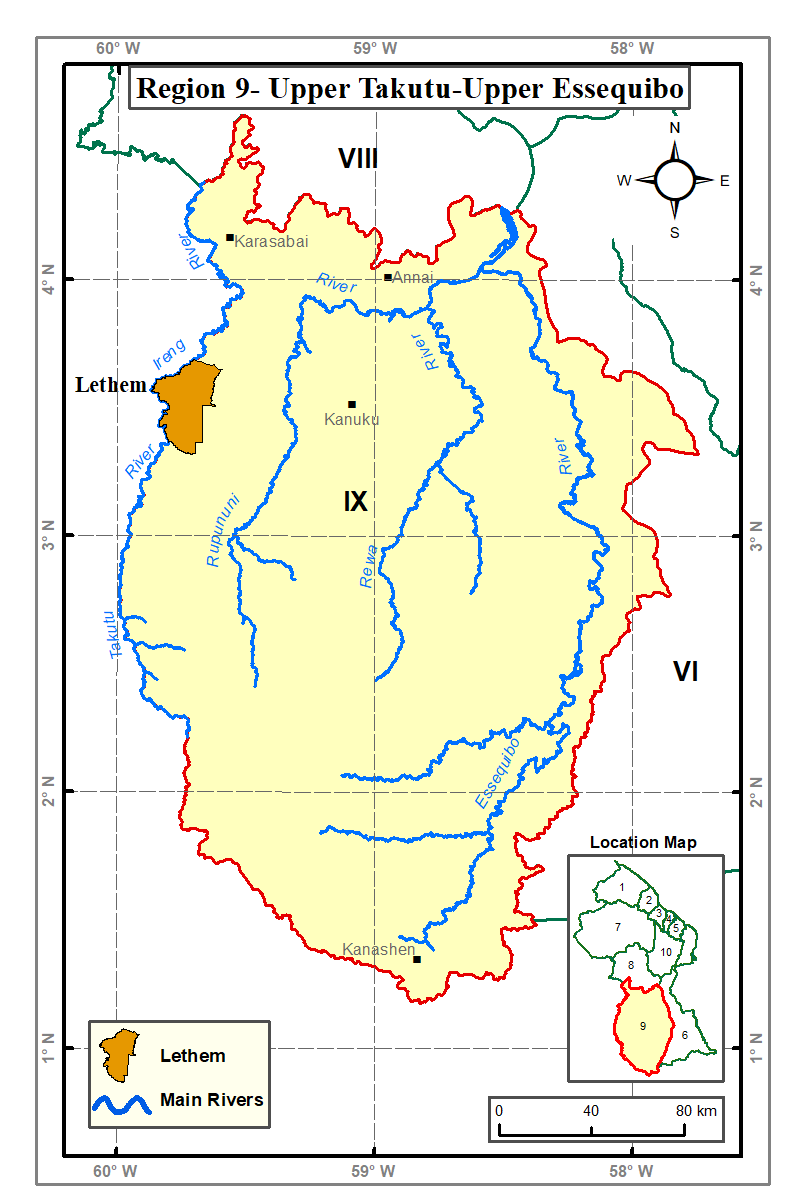 Map and fact sheet of Region 9