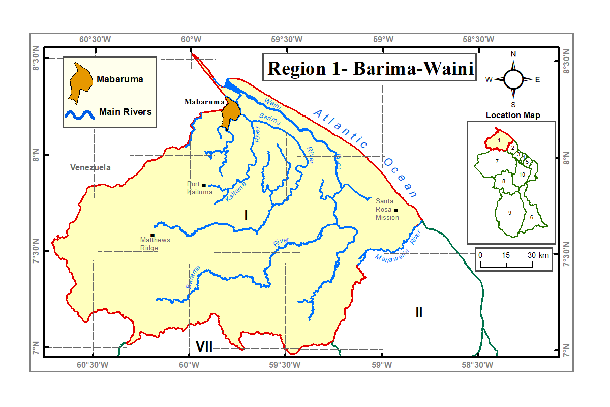 Region 1 – GUYANA LANDS AND SURVEYS COMMISSION`S FACT PAGE ON GUYANA